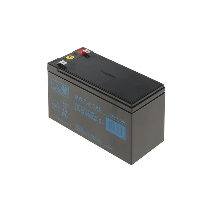 12V 7,2Ah Slēgtais Svina-Skābes Akumulators 12V/7.2AH-MW