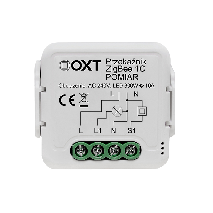 OXT 5904496827774 Smart ZigBee Relay Module 16A with Energy Monitoring