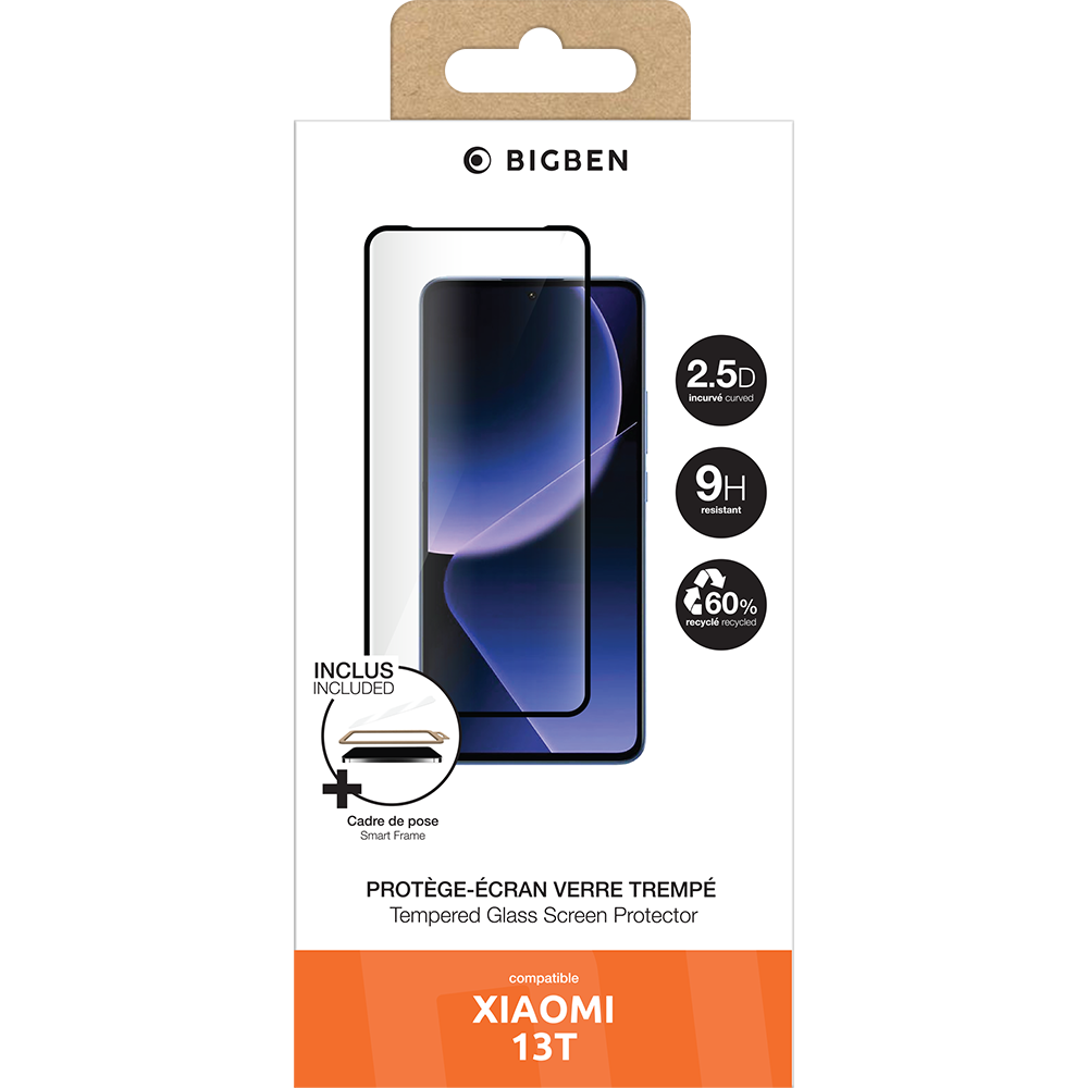 Bigben PEGLASSXR13C Xiaomi Redmi 13C 4G / 5G 2.5D ekrano apsauga + SmartFrameTM Bigben