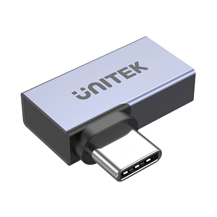 UNITEK A1040GY01 USB-C Male to Female Adapter - Grey