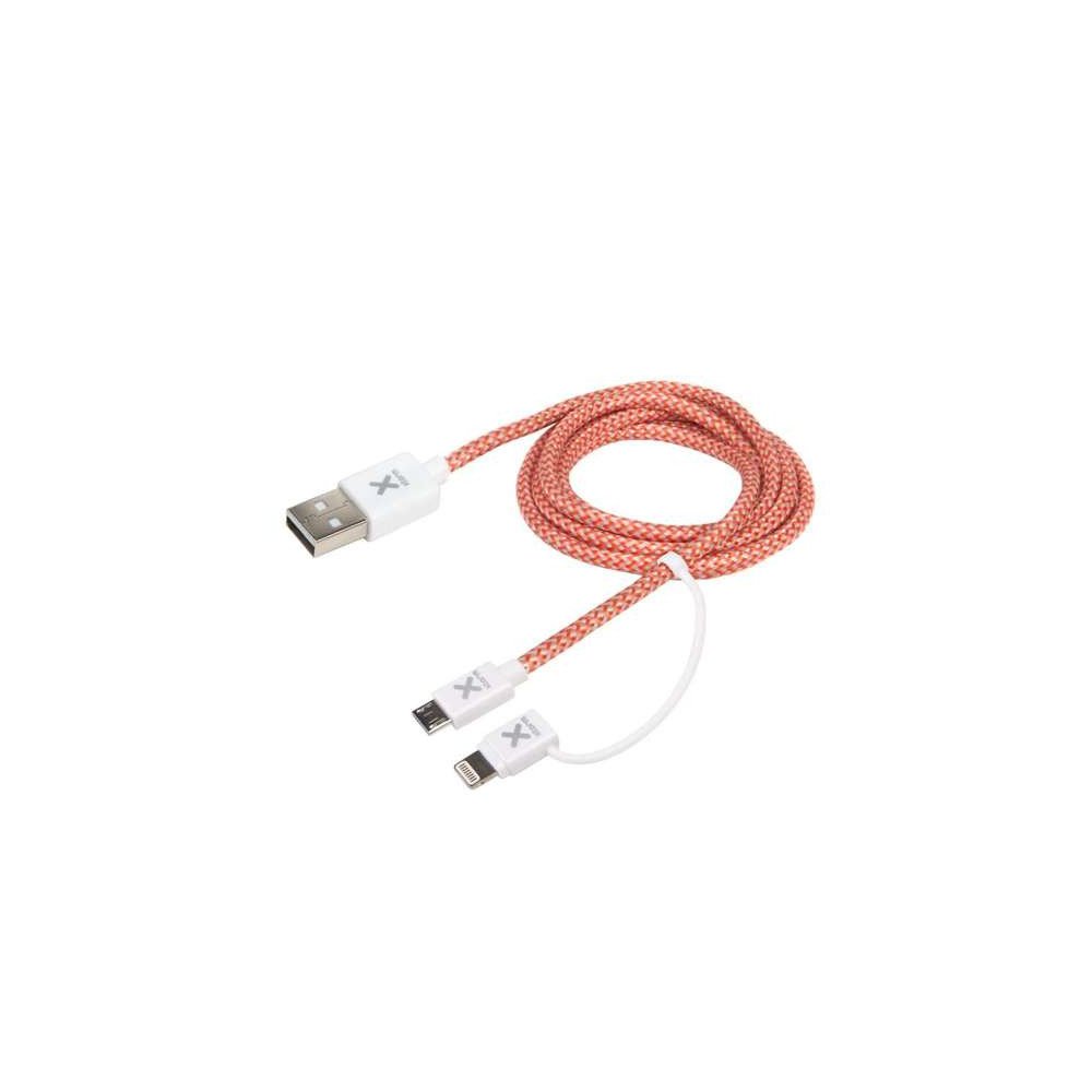 Xtorm Cable Dual USB Lightning un Micro savienotajs