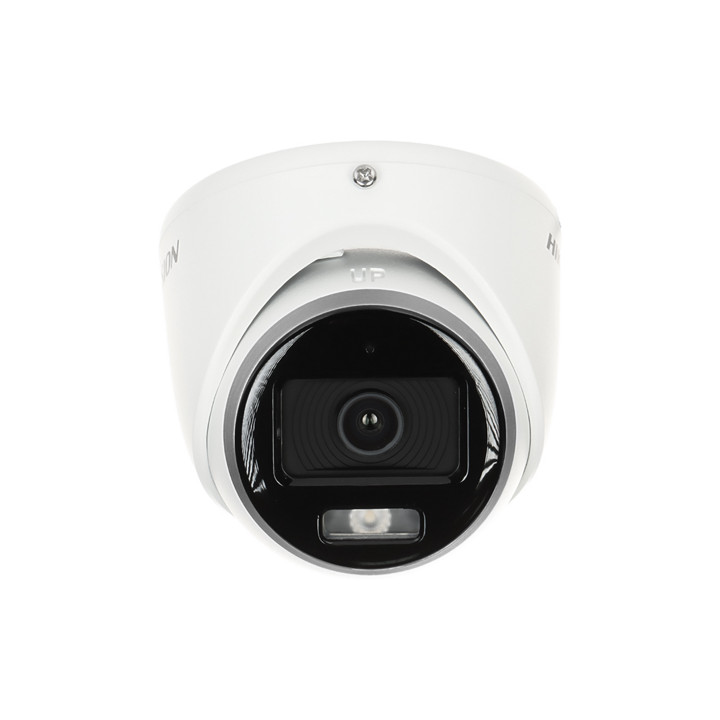 Hikvision DS-2CE70DF0T-LMFS(2.8MM) 2MP Smart Hybrid Light ColorVu Analog Turret Camera, 4-in-1, White Light