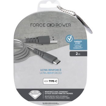 Force Power laadimiskaabel Type-C 2m