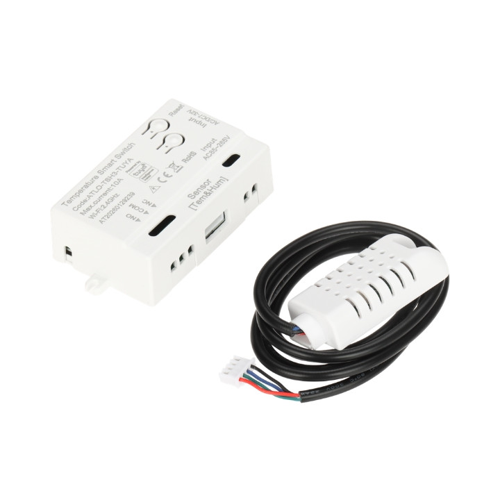 ATLO ATLO-TSH3-TUYA Wi-Fi Temperature & Humidity Sensor, Tuya Smart Compatible
