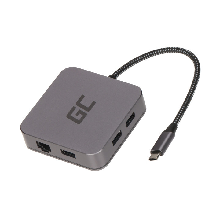 Green Cell AK61 USB 3.0 šakotuvas su eterneto prievadu – stalinio kompiuterio USB šakotuvas nešiojamam ir asmeniniam kompiuteriu