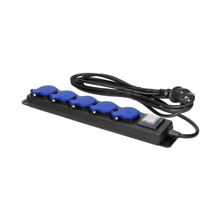 ORNO OR-AE-13298/3M Power Distribution Block (5 Sockets, 3m Cable, IP44)