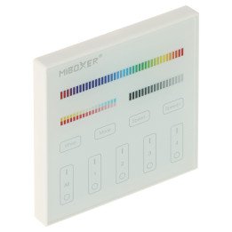 MiBOXER T4 LED Controller 2.4GHz RF Remote Control for Mono/CCT/RGB/RGBW/RGBCCT Strips, 12-24V DC