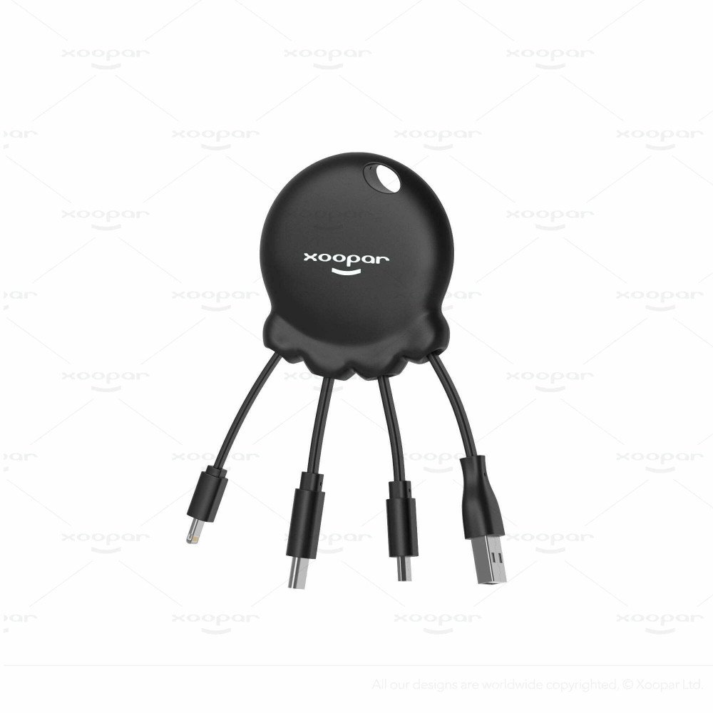 Xoopar Octopus Emergency Booster andamp; Vairaku kabelis (melns)