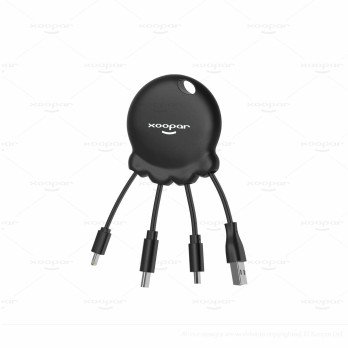 Xoopar Octopus Emergency Booster andamp; Vairaku kabelis (melns)