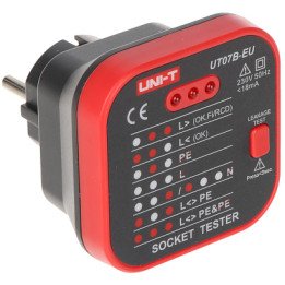 UNI-T UT-07B-EU RCD Tester Socket – Residual Current Device Tester for 230V Schuko Sockets