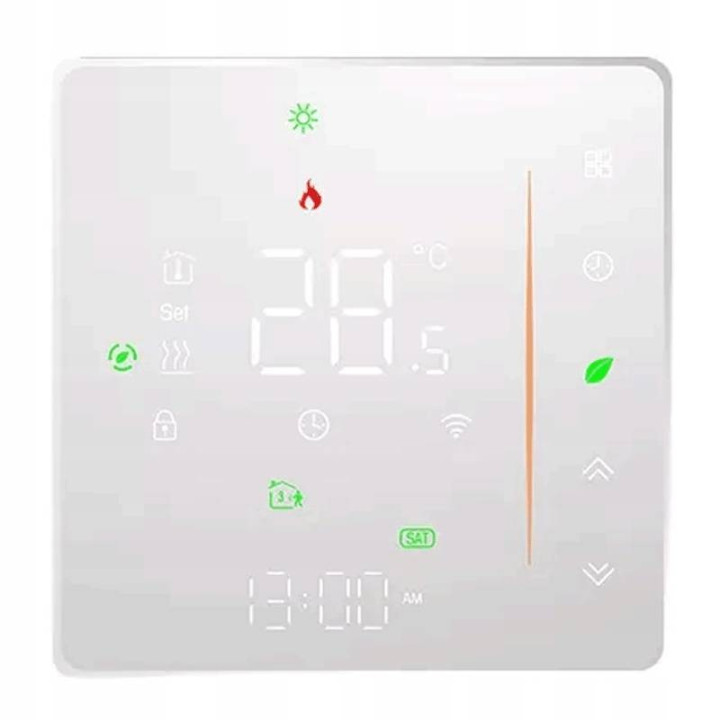 Viedais termostats 16A grīdas apsilde, balta WiFi TUYA