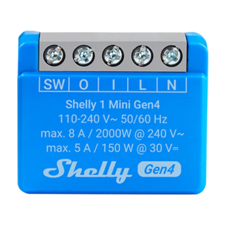 Shelly 1 многопротокольный модуль Mini GEN4 (Wi-Fi+ Bluetooth / Zigbee 3.0), совместимый с Matter - Sonoff, SmartWise, Shelly оп