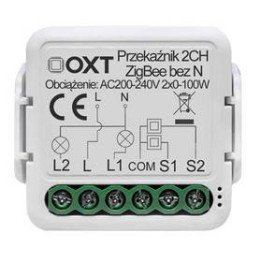 OXT mini releja 2 ķēdes modulis. n-free ZigBee TUYA
