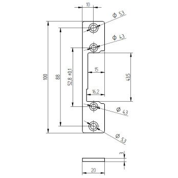 Trumpas plokscias zenklas SZZ-11C