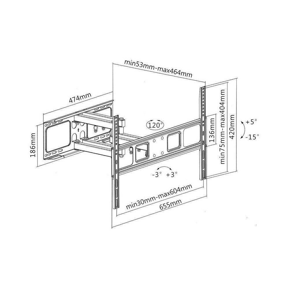 MONITORA TURETAJS BRATECK-LPA52-466