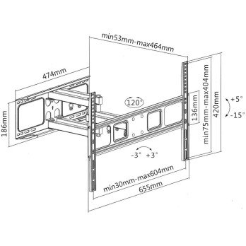 MONITORA TURETAJS BRATECK-LPA52-466