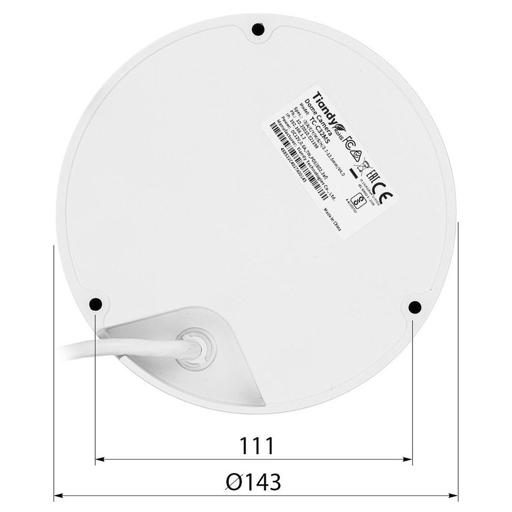 Kaamera wandaloodporna Tiandy TC-C32MS Spec: I3/A/E/Y/M/S/H/2.7-13.5mm/V4.0
