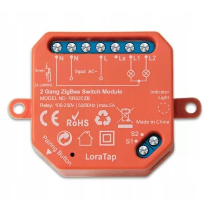 Tuya 2-Channel ZigBee LR Relay Module 5904496826838