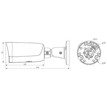 Kamera ip tc -c38us spec: lk/i5w/e/y/m/s/2,8mm/v4.0 krasu razotajs - 8 mpx 2,8 mm Tiandy