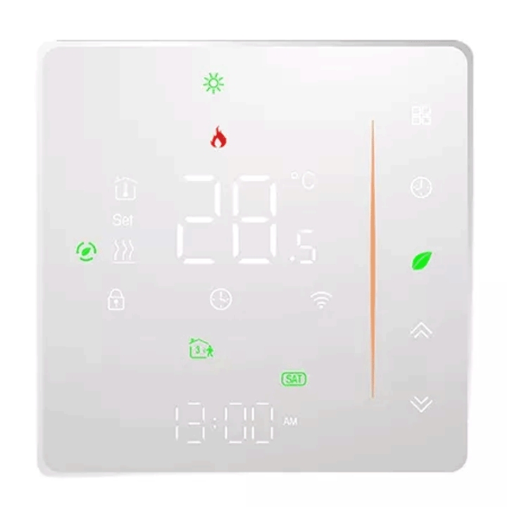 Viedais termostats 16A grīdas apsilde, balta ZigBee TUYA