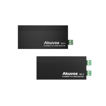 Akuvox NX-2/NC-2 LAN+PoE module set via 2-wire bus