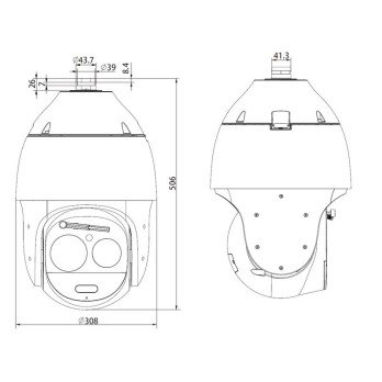 HYBRIDI LAMPOKUVA-IP-KAMERA TC-H358M SPEC:44X/IT/A - 5 Mpx 6 ... 264 mm TIANDY