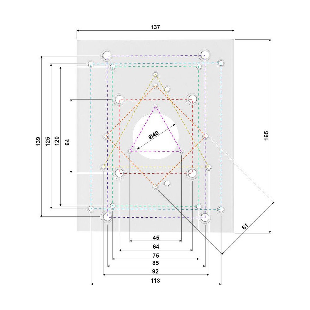 Pole holder for VIDI-UCH-A36-M/C PTZ cameras