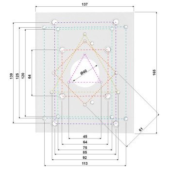 Pole holder for VIDI-UCH-A36-M/C PTZ cameras