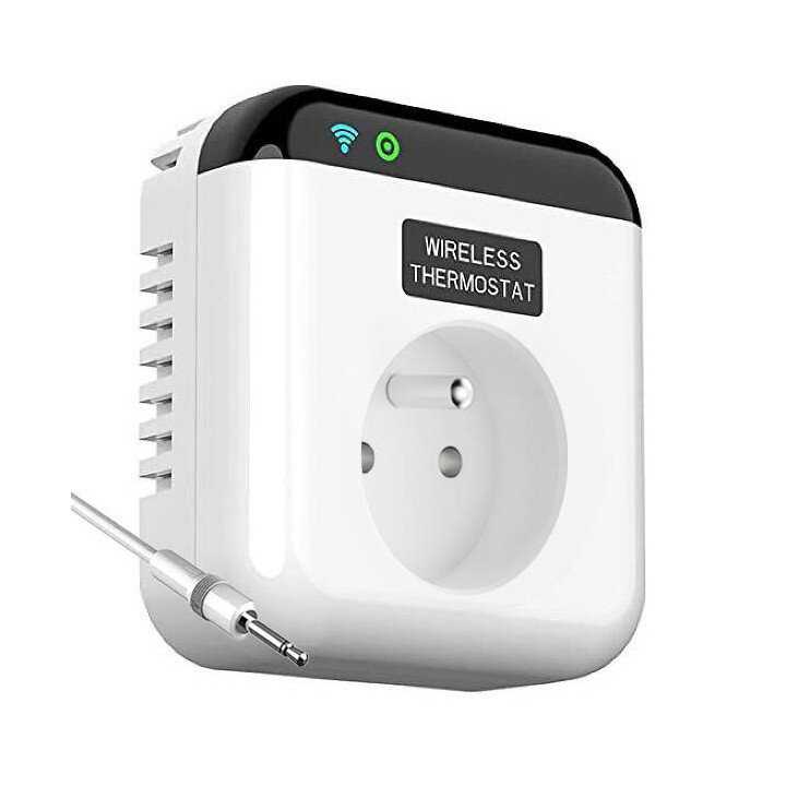 Schuko ligzda, 15A termostats ar TUYA WiFi sensoru
