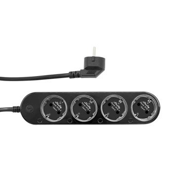 Smart 12A Shelly Power Strip 4 Gen4 Zigbee/Matter musta