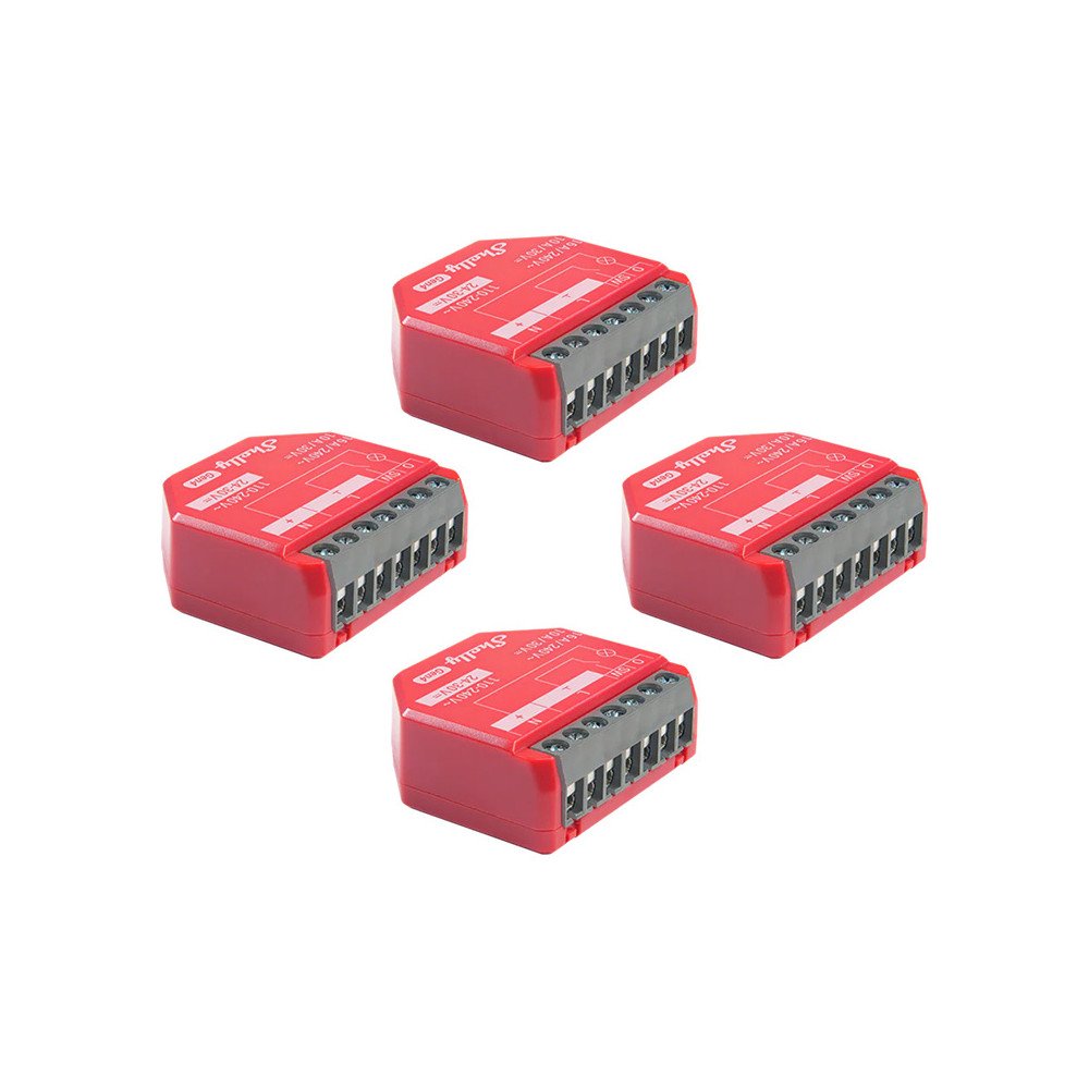 Komplekta 4 Shelly 1PM Gen4 Zigbee/Matter kontrolieri