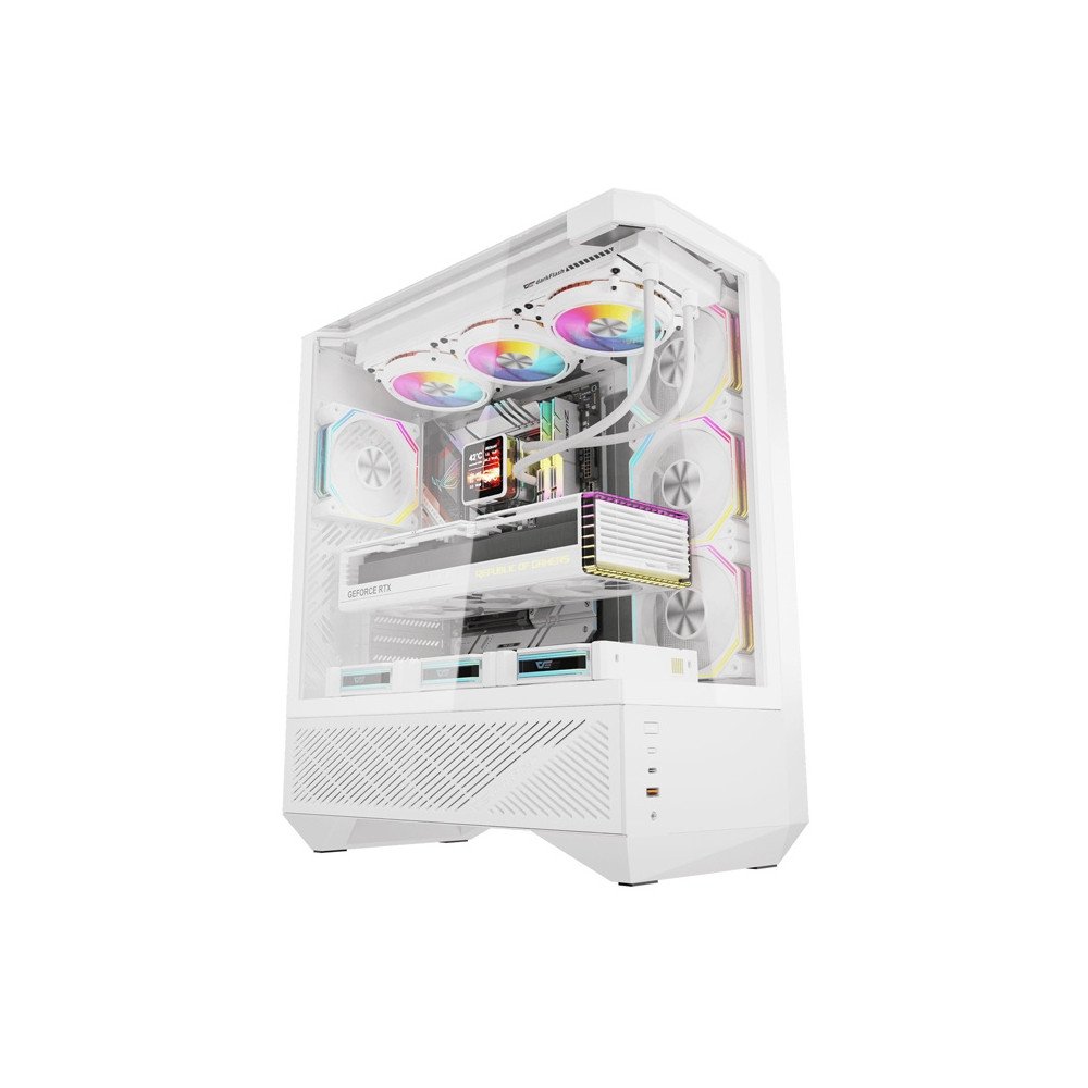 Darkflash DY460 datora korpuss (Balts) + 4 ARGB ventilatori
