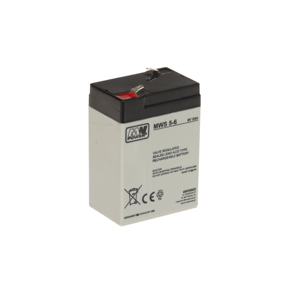 BATTERY 6V/5AH-MWS MW POWER
