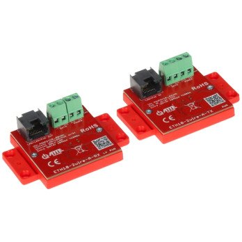 UTP / 2 VADU KONVERTERU KOMPLEKTS LAN+POE PARRAIDESANAI ETH10-2WIRE-A-SET 2 GAB KOMPLEKTS ATTE