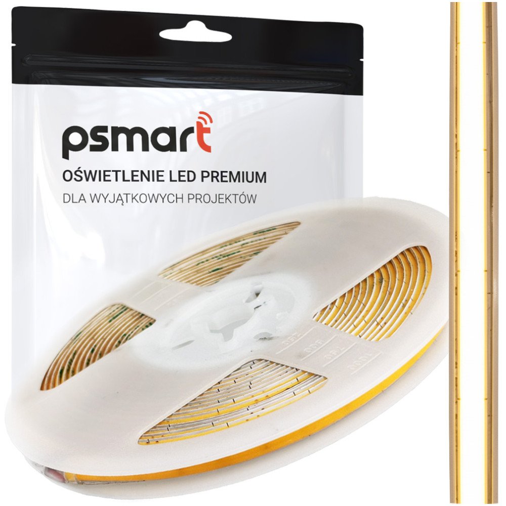PSMART LED-riba COB 24V WW 3000K IP20 5mm 400LED/m 5m