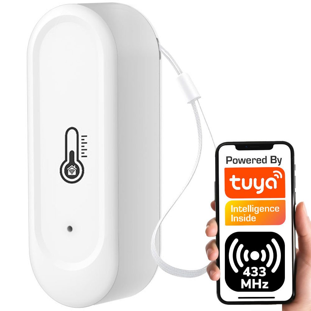 Papildomas isorinis temperaturos ir dregmes jutiklis IP65 433MHz