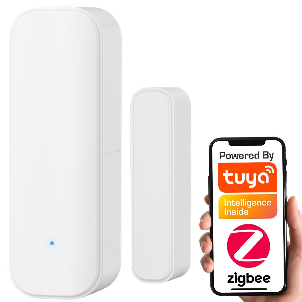 Magnetiskais durvju/logu sensors Balts ZigBee TUYA