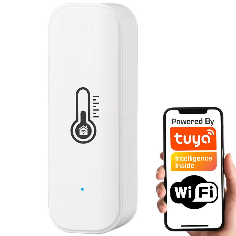 Temperatuuri ja niiskuse andur Valge 2x AAA WiFi TUYA