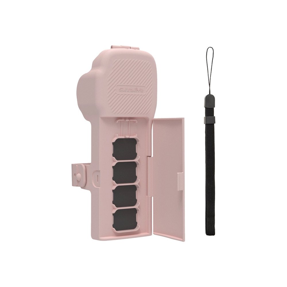 Sunnylife protective case with strap and lanyard for Osmo Pocket 3 (pink)