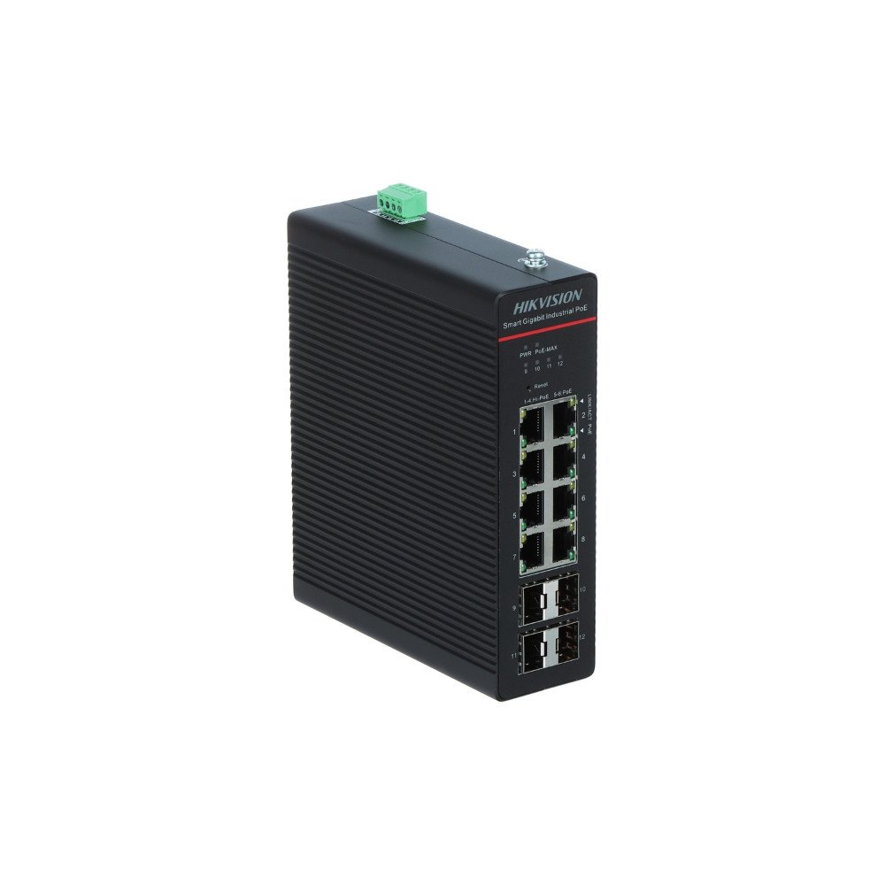 INDUSTRIAL POE SWITCH DS-3T1512HP-SI-8P4FKIT(75W) 8-PORT SFP Hikvision