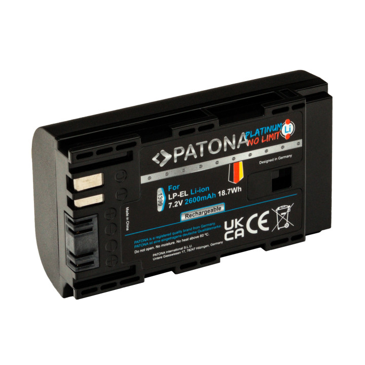 Patona PT1399 Battery 2600mAh Li-Ion for Canon LP-EL / Speedlite EL-1