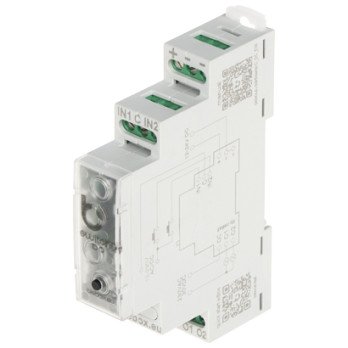 DVIGUBAS, NEMOKAMAI POTENCIALU SMART SWITCH SWITCHBOX-D-DC-DIN/BLEBOX Wi-Fi, 230 V kintamoji srove, 30 V DC