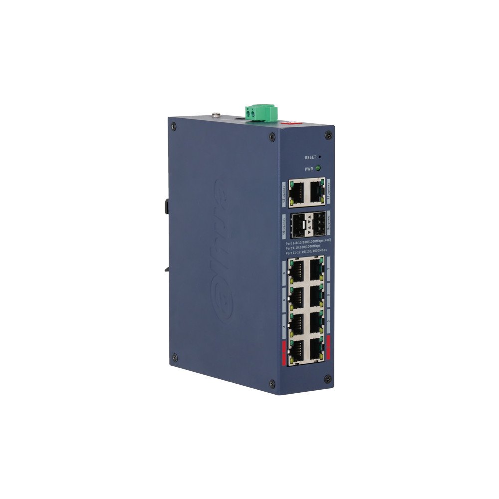 HALLITTU POE INDUSTRIAL -KYTKIN CHS4212-8GT-110 8-PORTTINEN SFP DAHUA