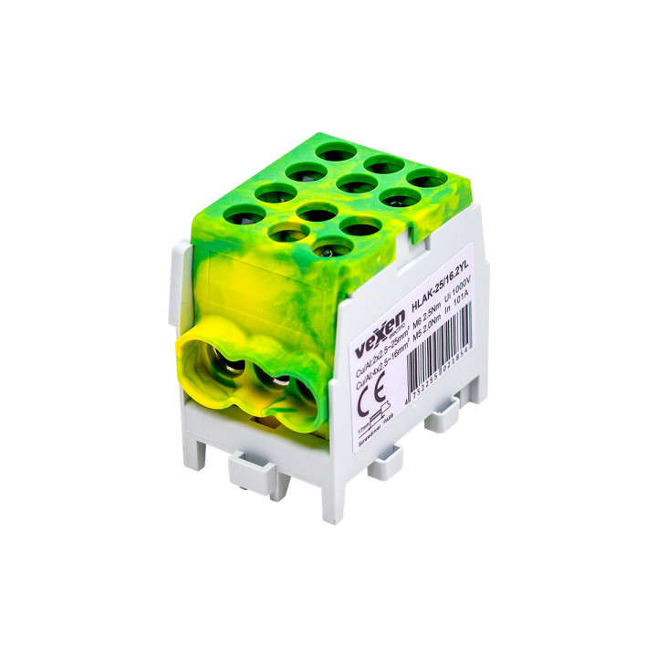 HLAK gnybtas Al/CU 2x25-4x16mm - geltonas