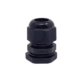 M20 juodo plastiko kabelio sandariklis, IP68, 6-12mm