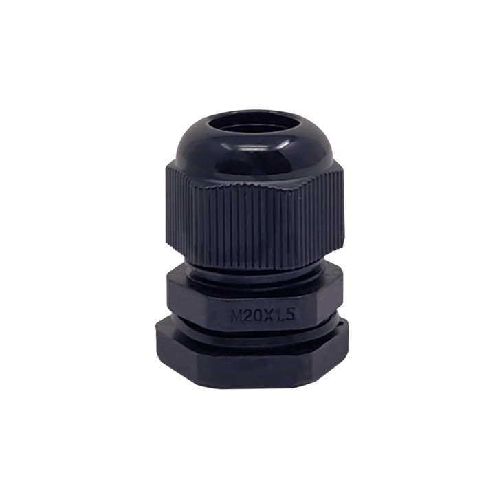 M20 juodo plastiko kabelio sandariklis, IP68, 6-12mm