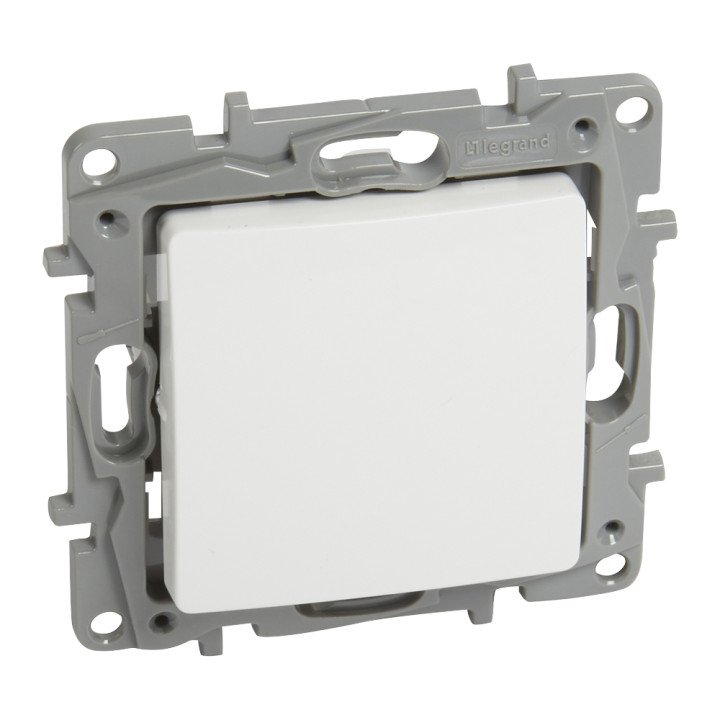 Two-way switch Niloe - 1-gang - 10 AX - 250 V - automatic terminals - white