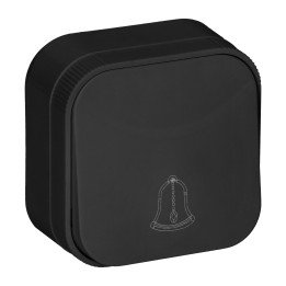 Surface-mounted doorbell switch ToDO IP20, black