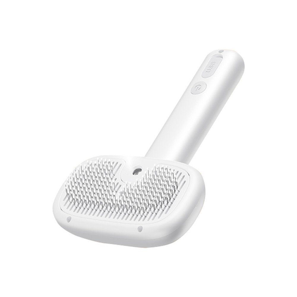 Rojeco hair grooming brush with steam function (white)