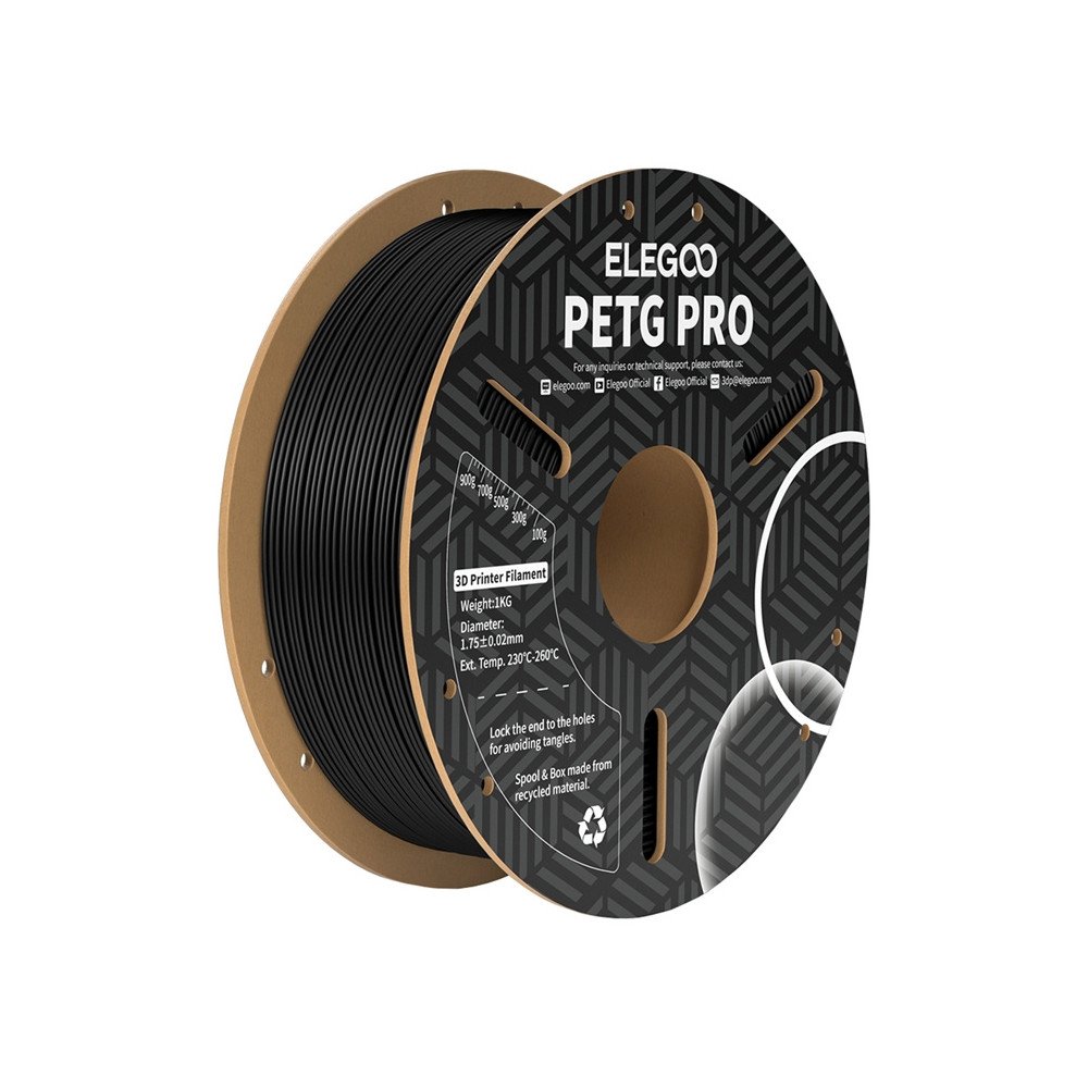 ELEGOO PETG Pro hoogniit (must)